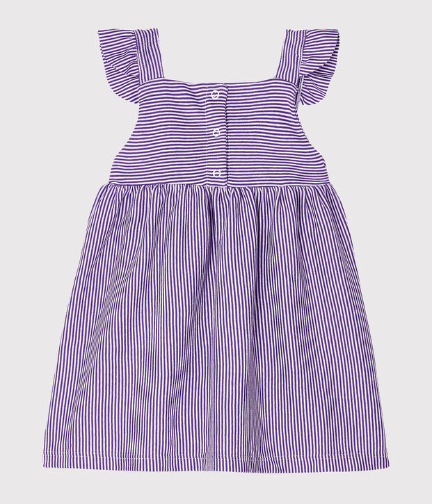 Baby Girls' Pinstriped Dress purple/white