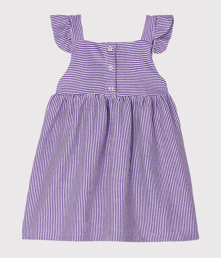 Baby Girls' Pinstriped Dress purple/white