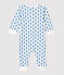 Babies' Retro Floral Footless Organic Cotton Sleepsuit MARSHMALLOW white/MALLARD