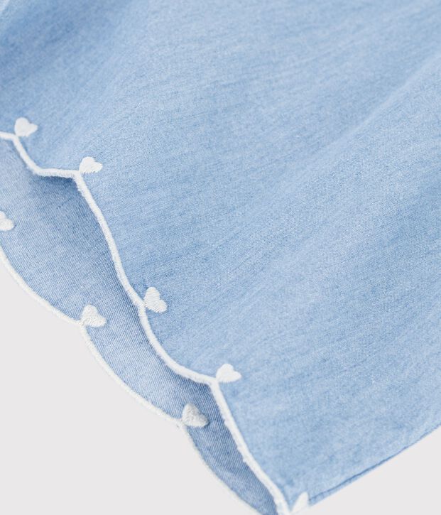 Children's plain cotton shorts blue