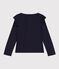 Girls' long-sleeved cotton T-shirt SMOKING blue