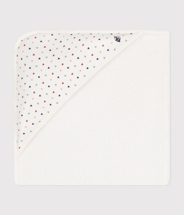 Cotton bath square white/multicolor