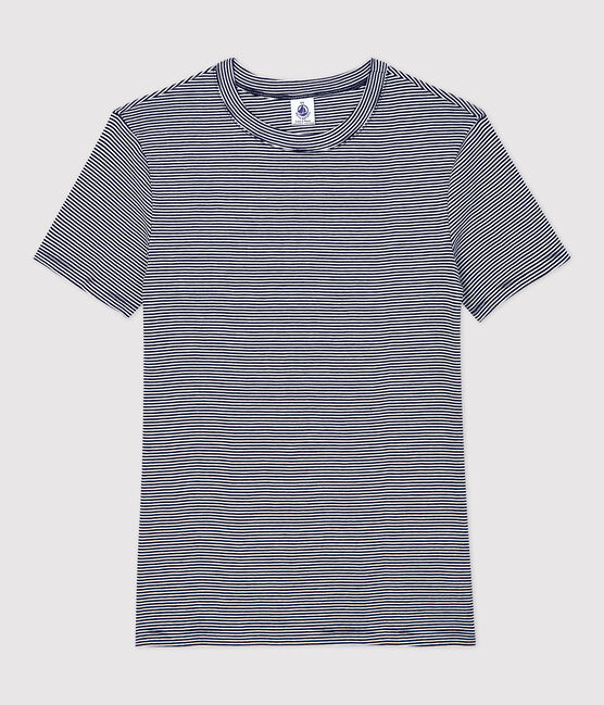 Women's Iconic Cotton Round Neck T-Shirt SMOKING blue/MARSHMALLOW white