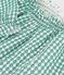 Children's long-sleeved printed cotton blouse green/white