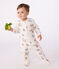 Babies' printed tube knit pyjama suit MARSHMALLOW white/MULTICO white