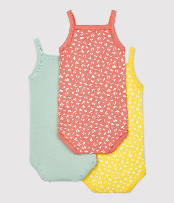 Floral Cotton Bodysuits with Straps - 3-Pack variante 1