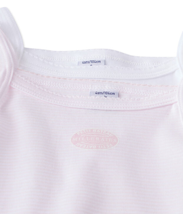 Pack of 2 girl's strap vests multicolor