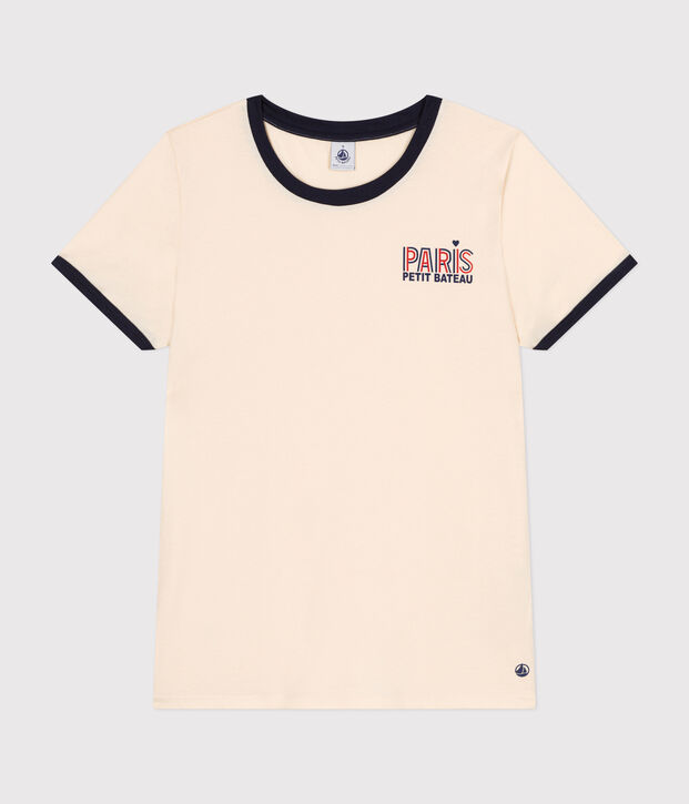 The Straight Paris Cotton T-Shirt for Women Ecru