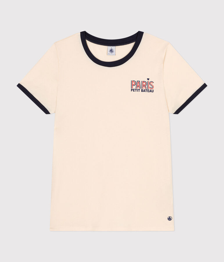 The Straight Paris Cotton T-Shirt for Women Ecru