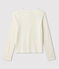 Women's Plain Linen and Cotton Blend Cardigan MARSHMALLOW white