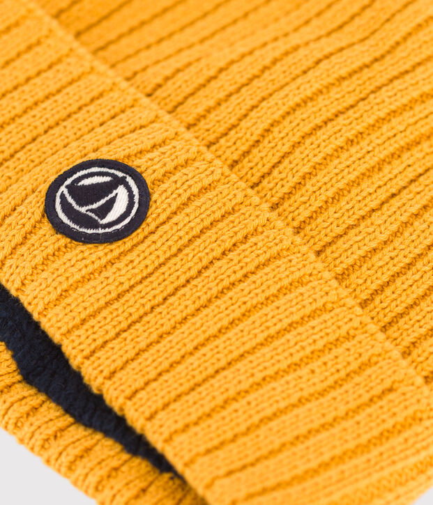 Unisex Fleece-Lined Knitted Hat yellow