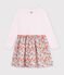 Children's sleeveless cotton dress with flowers white/multicolor
