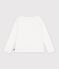 Children's long-sleeved heart-patterned T-shirt white