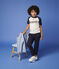 Boys' Short-Sleeved Jersey T-Shirt MARSHMALLOW white/SMOKING blue