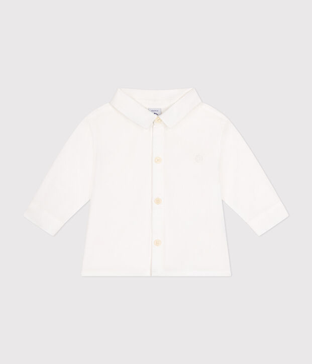 Babies' poplin shirt white