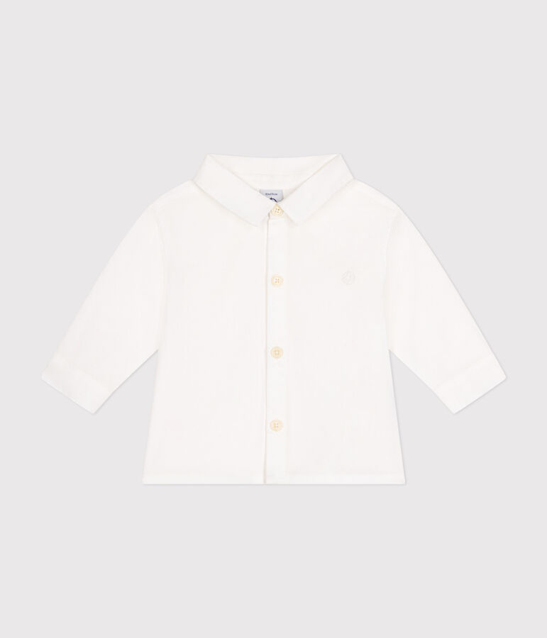 Babies' poplin shirt white