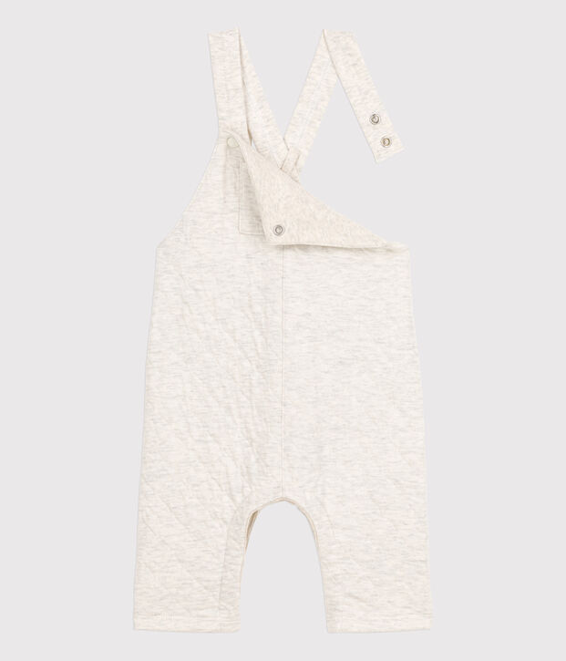 Babies' Long Quilted Tube-Knit Dungarees MONTELIMAR CHINE