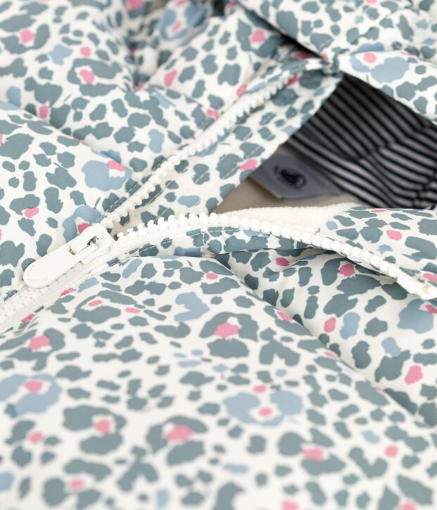 Children's printed puffer jacket Ecru/multicolor
