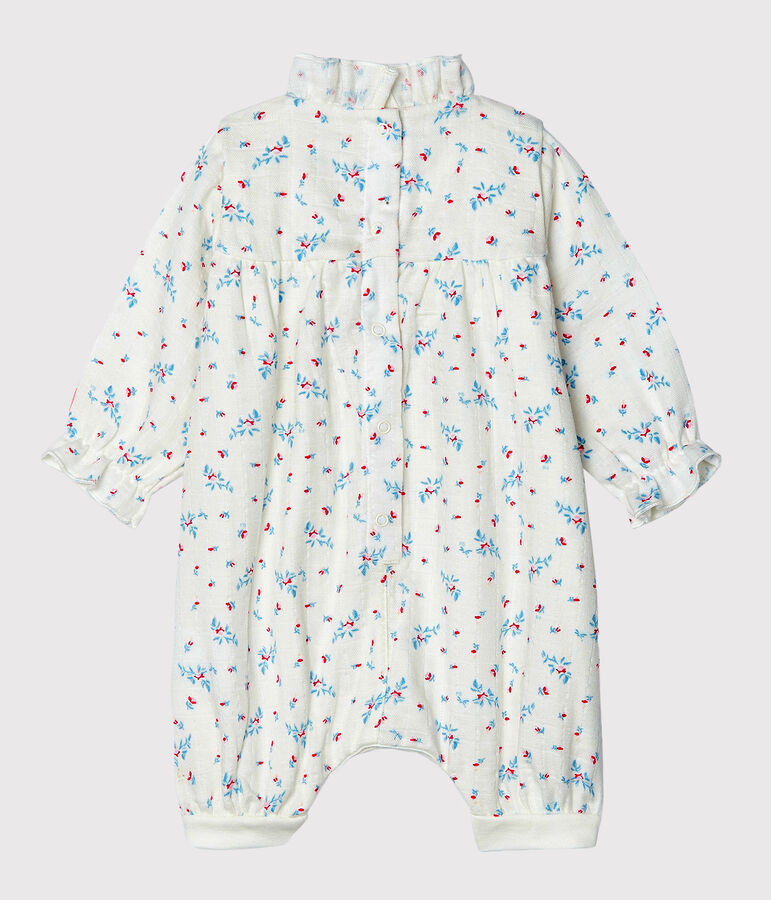 Baby Girls' Easy-Care Jumpsuit white/multicolor