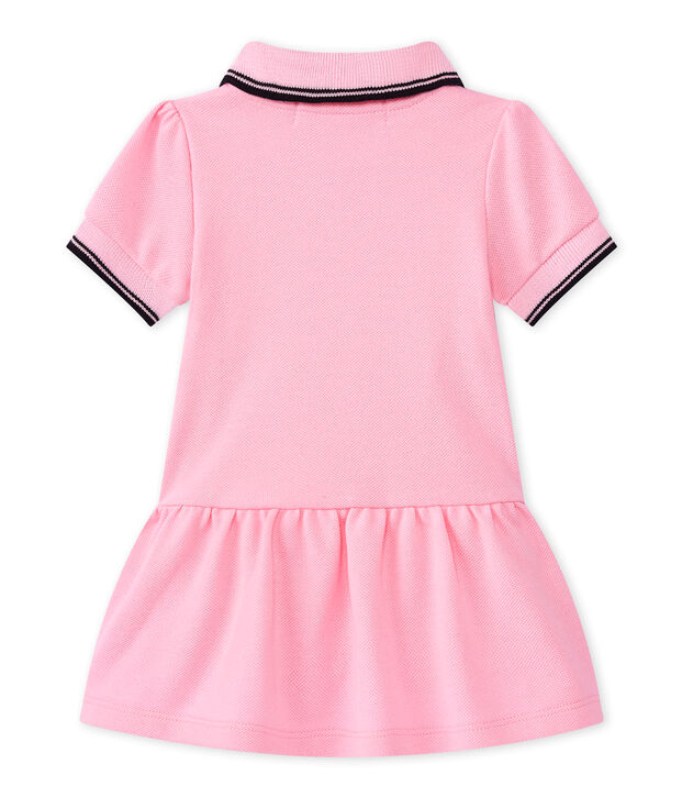 Baby girl's short-sleeved dress pink