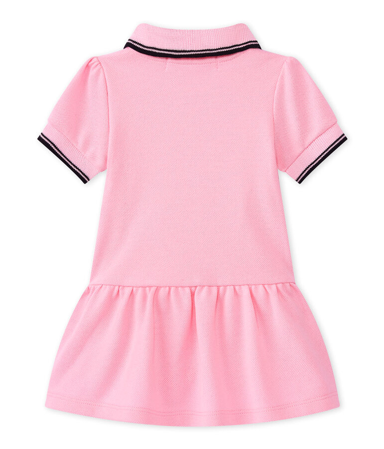 Baby girl's short-sleeved dress pink