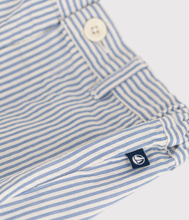 Babies' Seersucker Shorts blue/white