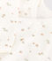 Babies' long-sleeved cotton wrapover bodysuit MARSHMALLOW white/SALINE