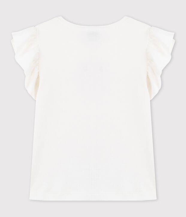 Girls' Short-Sleeved Cotton T-Shirt white