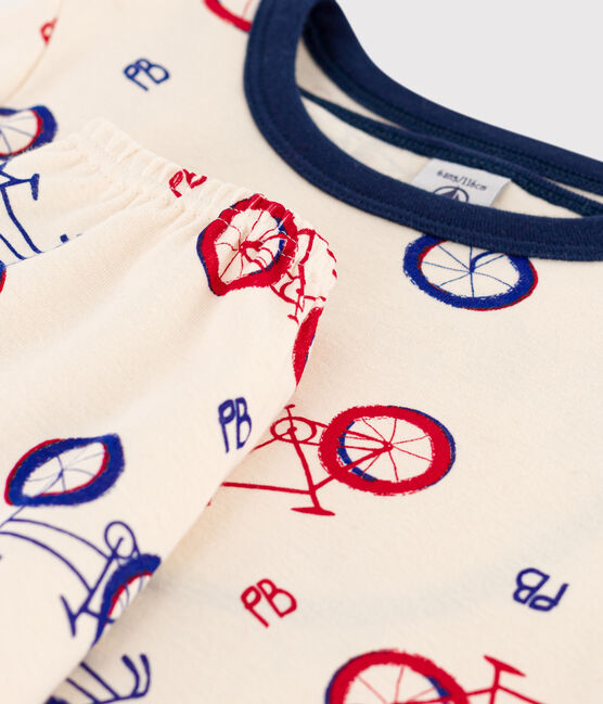 Unisex Bike Themed Cotton Short Pyjamas AVALANCHE white/MULTICO