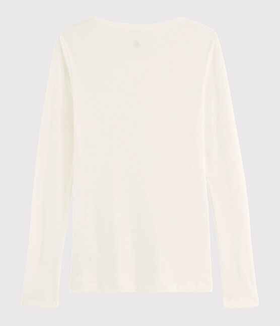 Women's Wool/Cotton Blend T-Shirt MARSHMALLOW white