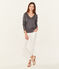Women's long-sleeved sea island cotton t-shirt MAKI grey