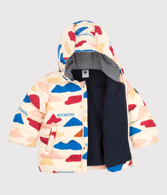 Babies' Recycled Patterned Parka AVALANCHE white/MULTICO