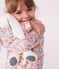 Children's buttoned printed cotton pyjamas MARSHMALLOW white/MULTICO white