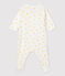 Babies' Organic Cotton Sleepsuit MARSHMALLOW white/ORGE
