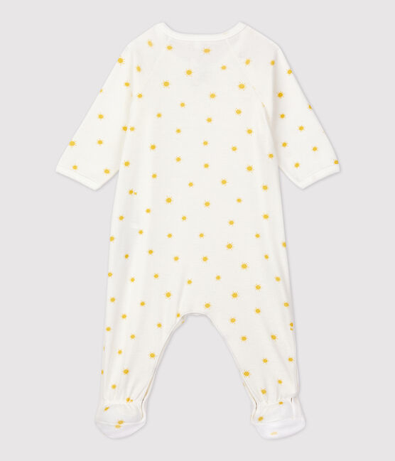 Babies' Organic Cotton Sleepsuit MARSHMALLOW white/ORGE