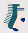 Pairs of children's stripy cotton socks - 3-pack variante 1