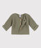 Babies' Moss Stitch Cotton Cardigan MARECAGE green