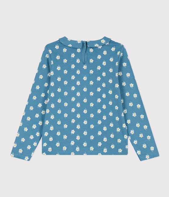 Girls' floral cotton blouse POLOCHON /MULTICO