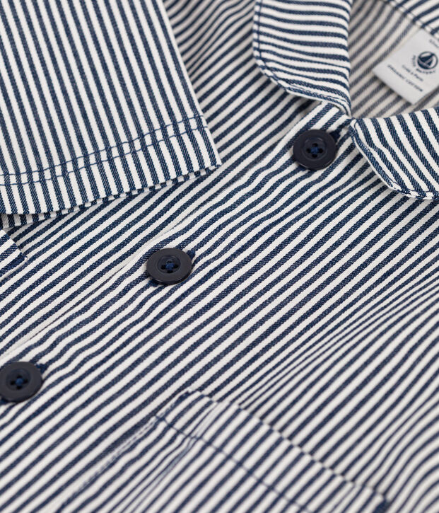 Babies' Stripy Cropped Jacket blue/white