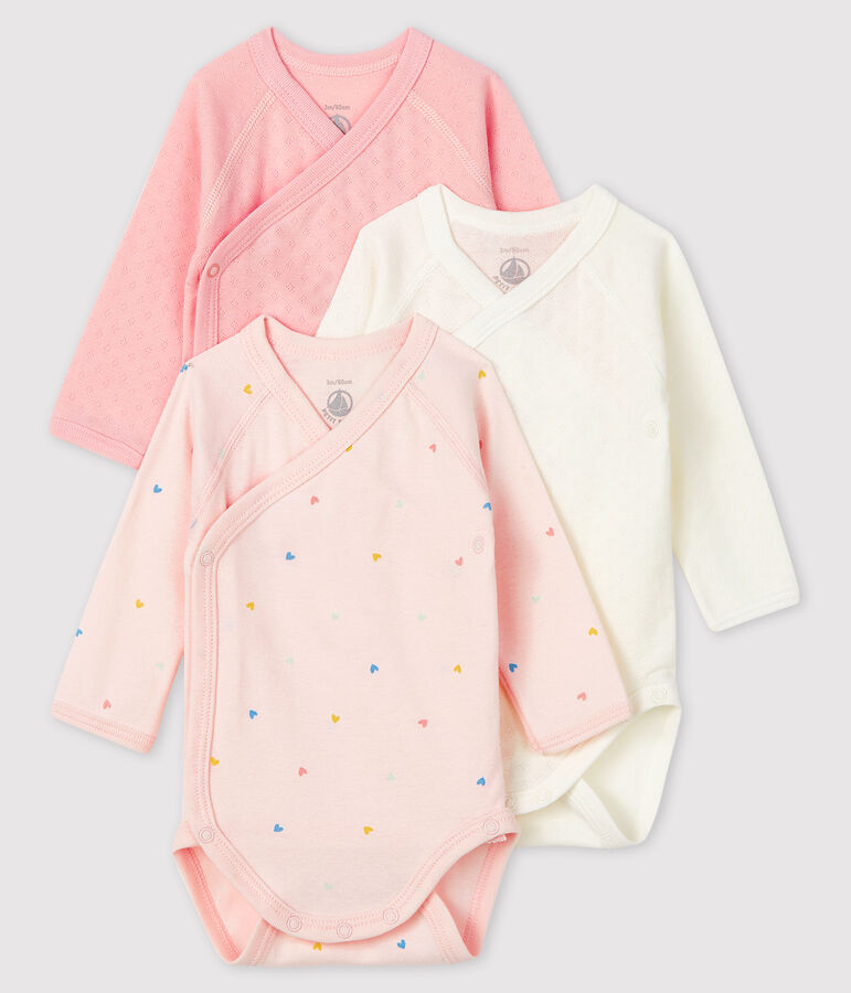 Newborn Babies' Long-Sleeved Bodysuit - 3-Pack multicolor