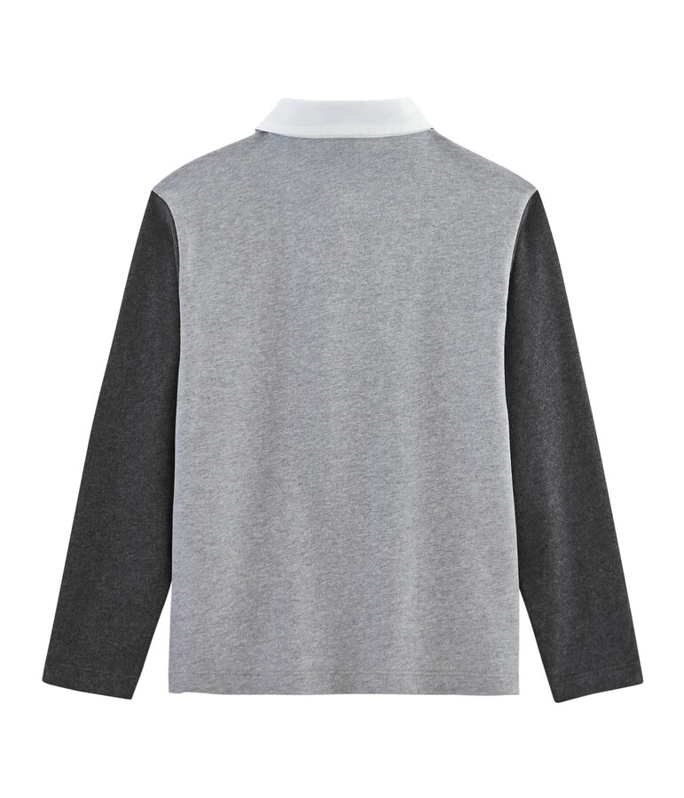 Boys' Rugby Polo Shirt grey/grey