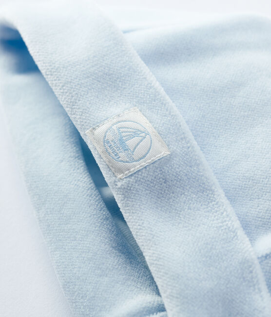 Babies' Organic Cotton Velour Bonnet TOUDOU blue