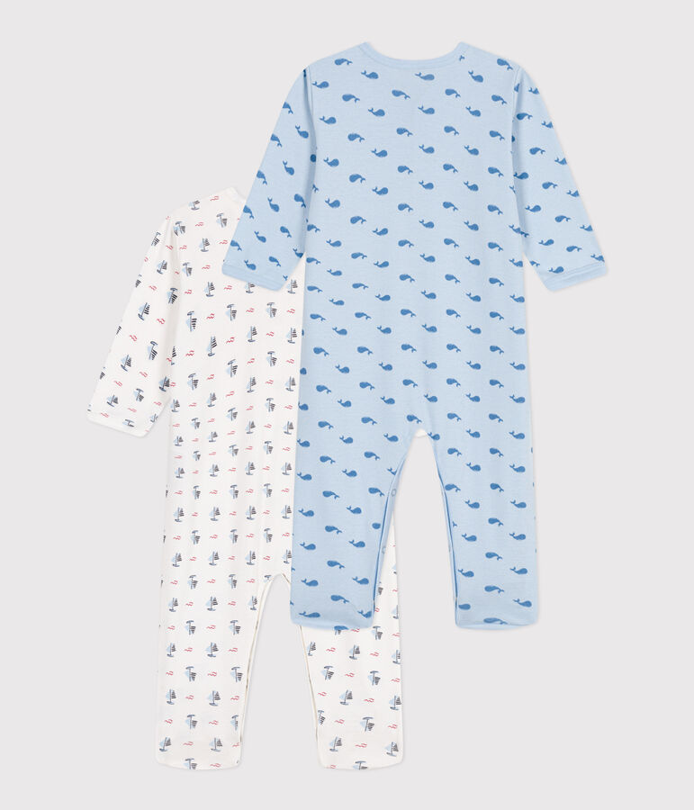 Babies' printed cotton pyjama suit - 2-Pack multicolor