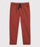 Boys' Regular Cotton Serge Trousers OMBRIE brown