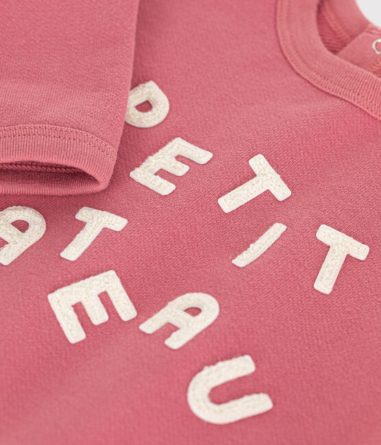 Babies' fleece sweatshirt ROSEWOOD pink