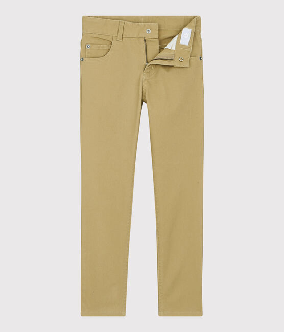 Boys' Slim-Fit Serge Trousers JERRYCAN beige