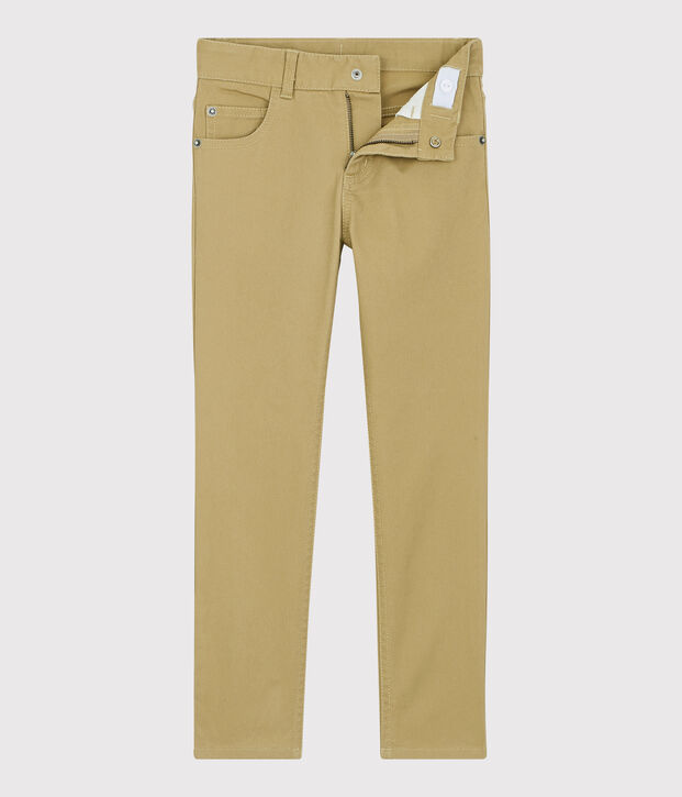 Boys' Slim-Fit Serge Trousers beige