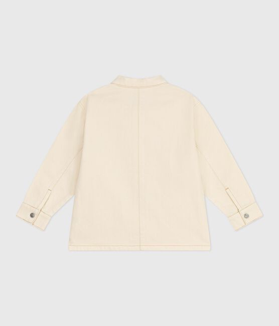 Children's plain denim jacket MILK Ecru