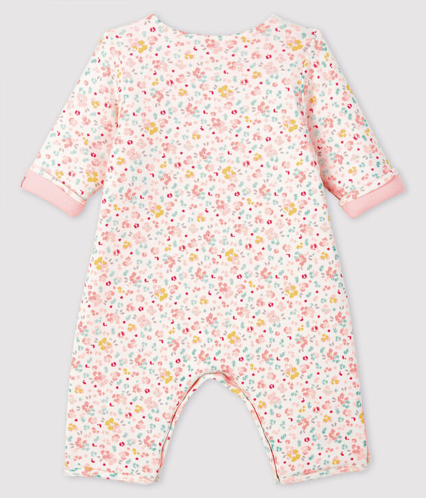 Baby's Long Ribbed Jumpsuit white/multicolor