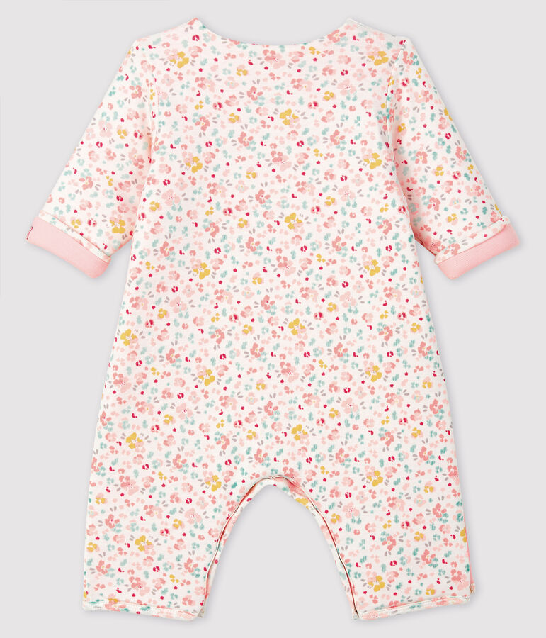 Baby's Long Ribbed Jumpsuit white/multicolor